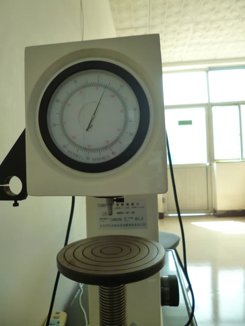 Benchtop hardness tester used for incoming material and finished part checks